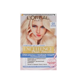 Крем - краска L'Oreal Paris Excellence Pure Blonde стойкая для волос 01 Рус