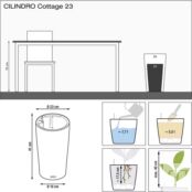 Кашпо Lechuza cilindro 23см бежевый с автополивом фото 4