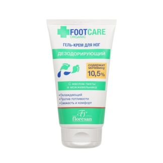 Гель - крем для ног Floresan Organic foot Care дезодорирующий с маслом пихт