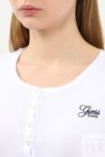Футболка хлопковая на кнопках Guess Jeans фото 4