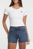 Футболка хлопковая на кнопках Guess Jeans фото 5