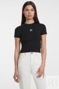 Футболка хлопковая укороченная Guess Jeans фото 5