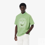 Мужская футболка Lacoste из плотного хлопка с принтом фото 1