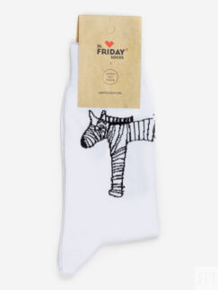 Носки St. Friday Socks, Зебра, Черный