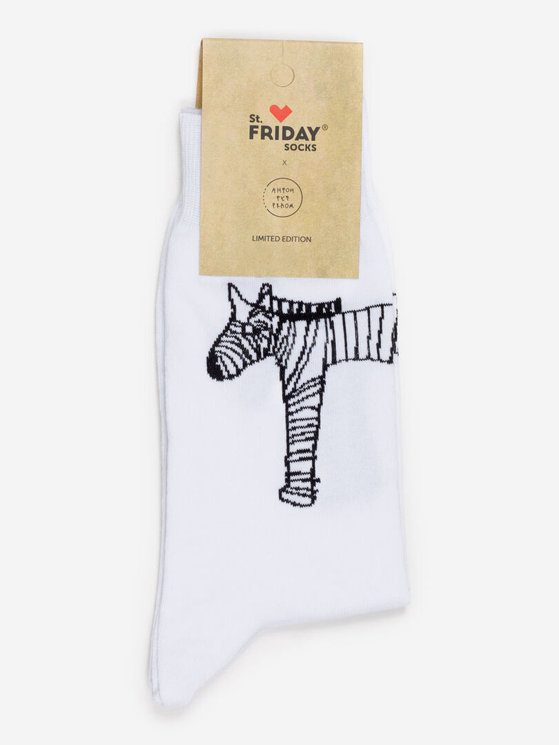 Носки St. Friday Socks, Зебра, Черный ATRSBHOS8B-ZEBRA фото 1