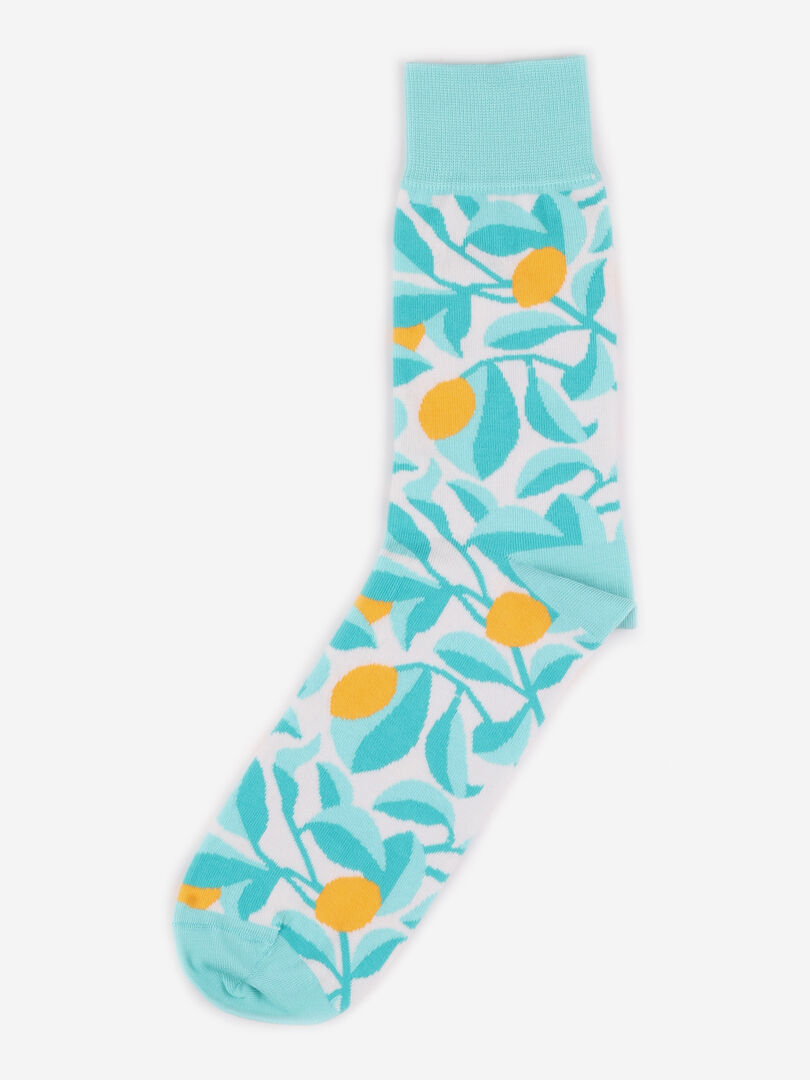 Носки дизайнерские Burning Heels, Lemons, Light/Blue, Голубой LEMONSSBHOB49-LIGHTBLUE фото 1