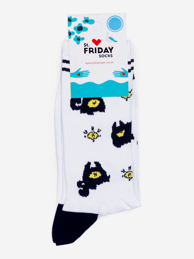 Носки с рисунками St.Friday Socks, Кляксохвост, Белый MONSTERSSBHOS8B-CYCLOCLYACSOHVOST фото 1