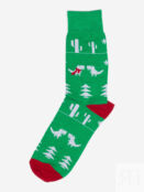 Новогодние носки St.Friday Socks с динозаврами, Зеленый DINOSANTASBHOS8B-GREEN фото 2