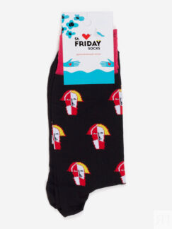 Носки St.Friday Socks x Русский Музей, Голова крестьянина, Малевич, Черный