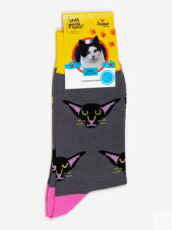 Носки с рисунками St.Friday Socks - Собака-Кот, Серый