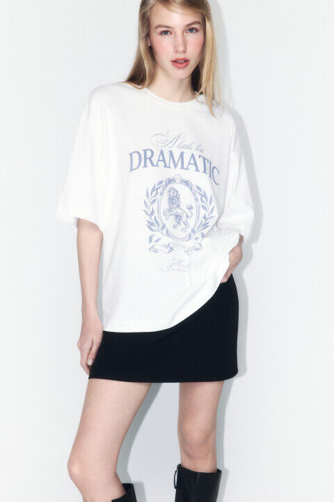 Футболка oversize хлопковая с принтом befree 4680704690347 фото 1