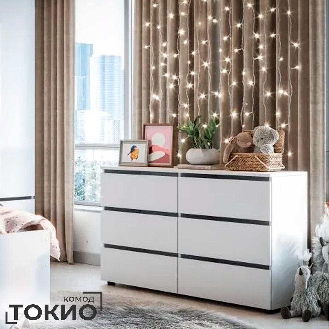 Аллея мебели Комод 6 ящиков ТОКИО (белый,белый) фото 1