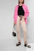 Однотонные брюки из хлопка Betty & Co фото 1