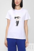 Футболка из хлопка Ikonik Karl Lagerfeld фото 1