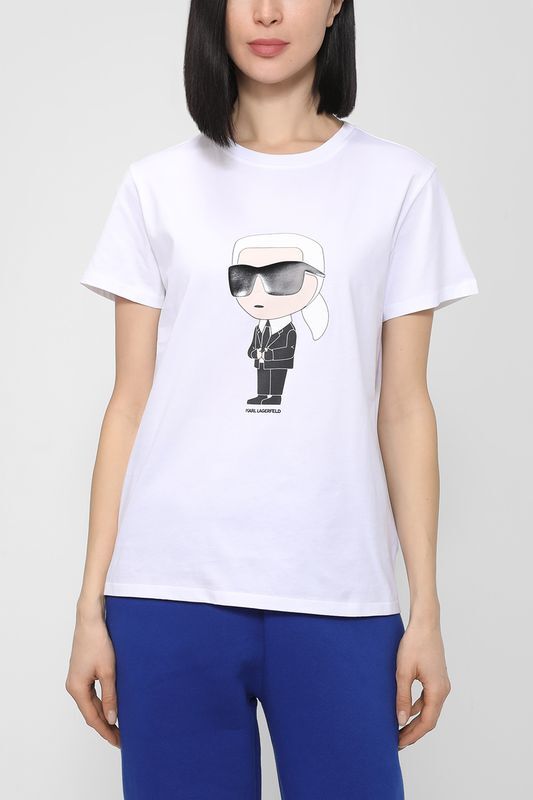 Футболка из хлопка Ikonik Karl Lagerfeld фото 1