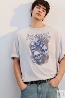 Футболка oversize вареная с принтом befree