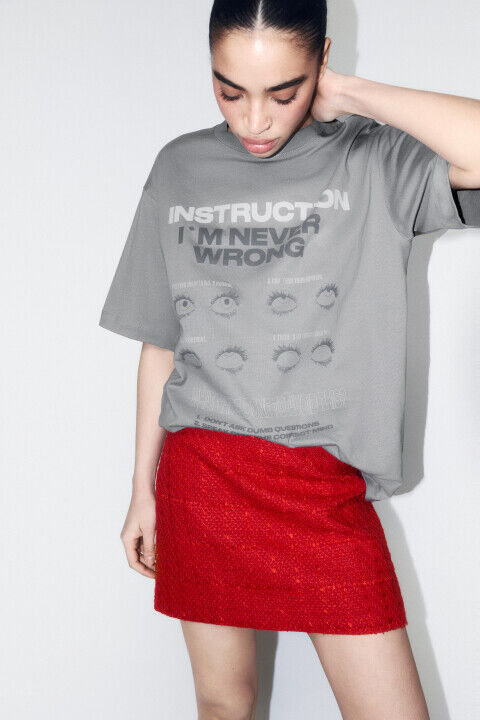 Футболка oversize хлопковая с принтом befree 4680704580556 фото 1