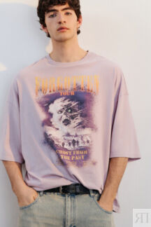 Футболка oversize вареная с принтом befree