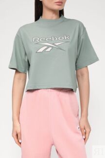Хлопковая футболка с логотипом REEBOK