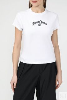 Футболка хлопковая с логотипом Tommy Jeans