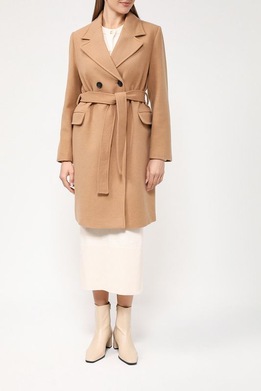 Пальто с добавлением шерсти со съемным поясом Ipekyol