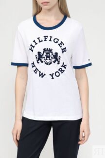 Хлопковая футболка с принтом Tommy Hilfiger