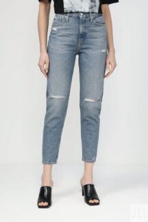 Джинсы рваные укороченного кроя Calvin Klein Jeans