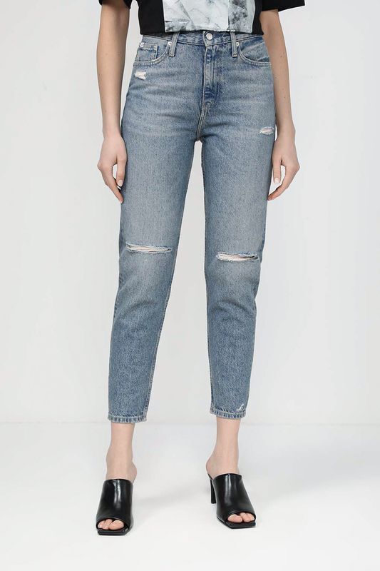Джинсы рваные укороченного кроя Calvin Klein Jeans фото 1