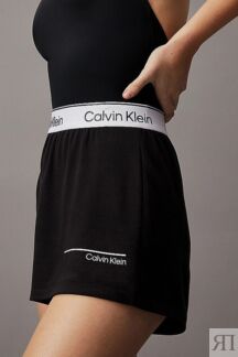Пляжные шорты на эластичном поясе с логотипом Calvin Klein