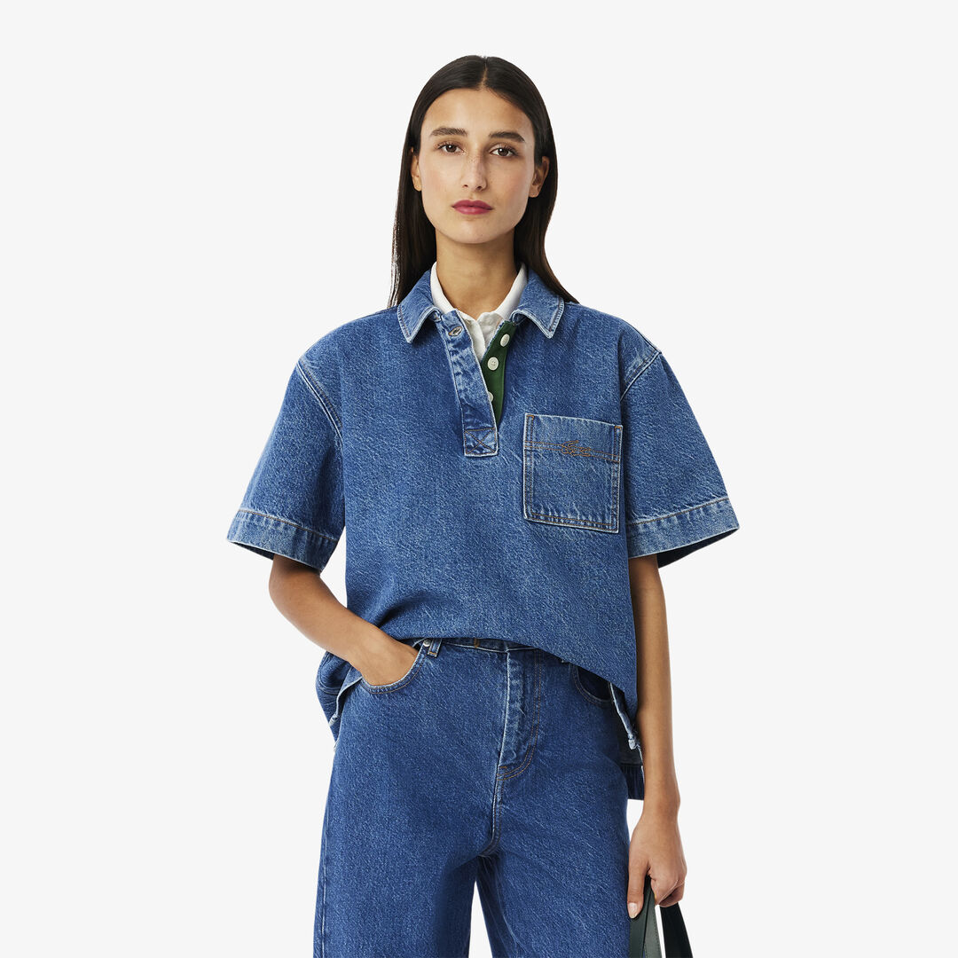Женская рубашка Lacoste из органического хлопка фото 1