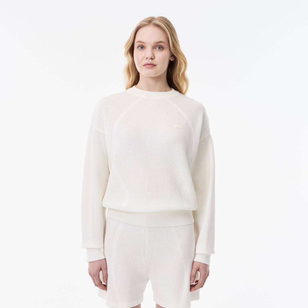 Женский свитер Lacoste из смеси хлопка фото 1