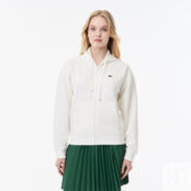 Женская толстовка Lacoste с капюшоном на молнии фото 1