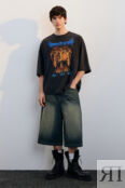 Джортсы широкие с эффектом dirty denim befree 4680704552706 фото 4