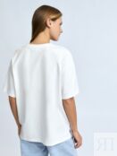 Футболка свободного фасона из хлопка с подвеской zolla 025133279093 фото 5
