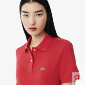 Женское поло Lacoste Classic Fit из хлопка Pique фото 3