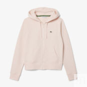 Женская флисовая толстовка Lacoste с капюшоном на молнии фото 5