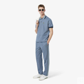 Жаккардовые спортивные брюки Lacoste Paris с монограммой