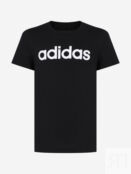 Футболка женская adidas Loungewear Essentials Slim Logo, Черный GL0769A01-. фото 5