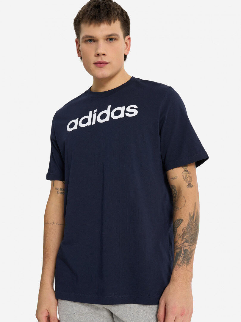 Футболка мужская adidas Lin, Синий IC9275A01-. фото 1