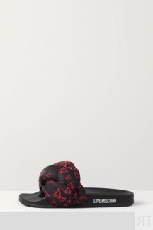 Пантолеты-шлепанцы с принтом Love Moschino