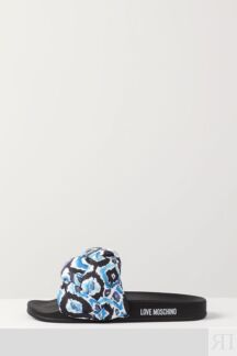Пантолеты-шлепанцы с принтом Love Moschino