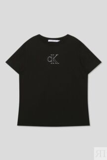 Футболка хлопковая с логотипом Calvin Klein Jeans