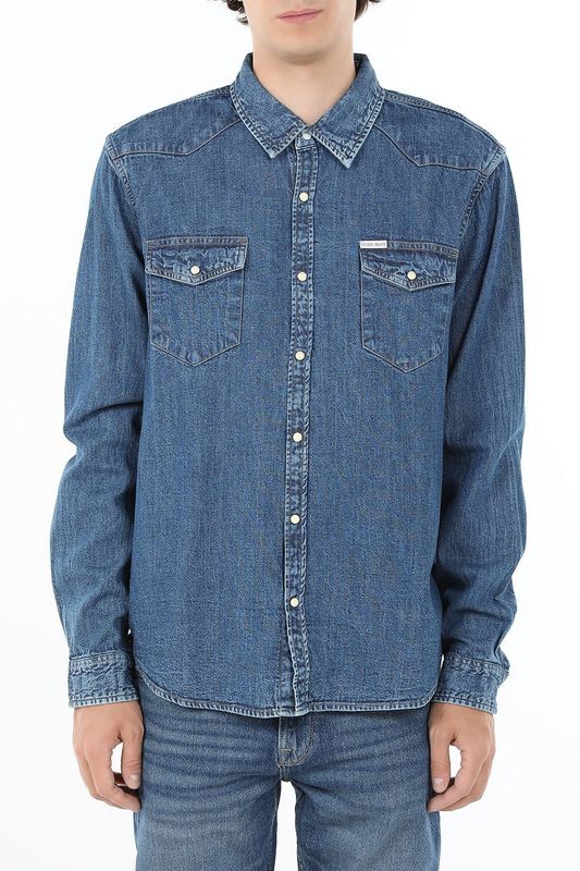 Рубашка джинсовая с карманами Guess Jeans фото 1