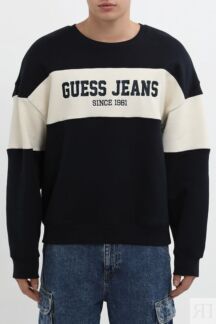 Свитшот хлопковый с логотипом Guess Jeans