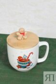 Кружка фарфоровая с крышкой Christmas Cheery Tognana фото 1