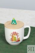 Кружка фарфоровая с крышкой Christmas Cheery Tognana фото 1