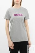 Футболка хлопковая с логотипом BOSS фото 1