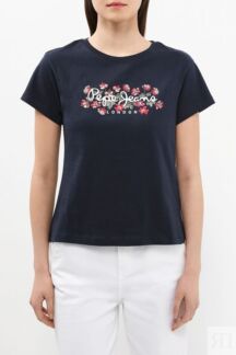 Футболка хлопковая с логотипом PEPE JEANS