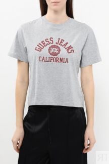 Футболка хлопковая с логотипом Guess Jeans