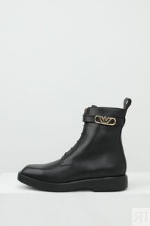 Ботинки кожаные с пряжкой EMPORIO ARMANI